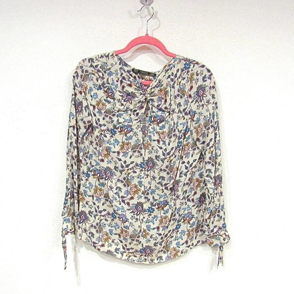 Zara Trafaluc Floral Cutout Blouse Size Medium VGUC - Picture 1 of 5